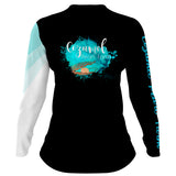 Wavy bicolor sleeve / Black - Women MTB Long Sleeve Jersey
