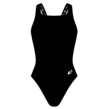 Black solid TAS - Classic Strap Swimsuit