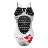 Canada UWH White FV - Skinny Strap Swimsuit