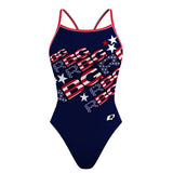 RBG24 stripes1 - Skinny Strap Swimsuit