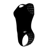 Black Solid - Women's Waterpolo Swimsuit Cheeky Cut