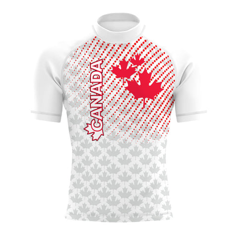 Canada UWH White FV - Men's Surf UPF50+ Short Sleeve Rash Guard
