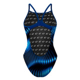 Twisting Blue - Skinny Strap
