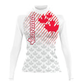 Canadian UWH 2023 white - Women's Surf UPF50+ Long Sleeve Rash Guard