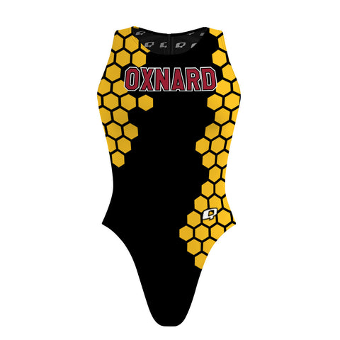Oxnard HS GWP 23 with Name - Women's Waterpolo Swimsuit Cheeky Cut