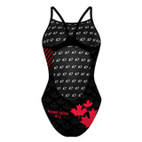 Canada UWH Black FV - Skinny Strap Swimsuit