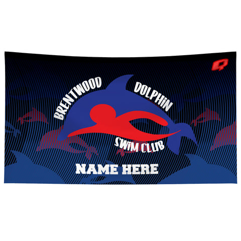 Brentwood Dolphin Swim Team with names - Microfiber Swim Towel