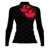 Canadian UWH 2023 black - Women's Surf UPF50+ Long Sleeve Rash Guard