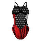 Johnnie Means Aquatics Tigersharks FV1  - Skinny Strap Swimsuit