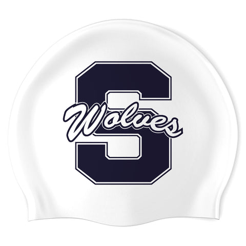 SHS Swim Booster Club - Swimoutlet PO22811822 (White/1) - Custom Silicon Swimcap