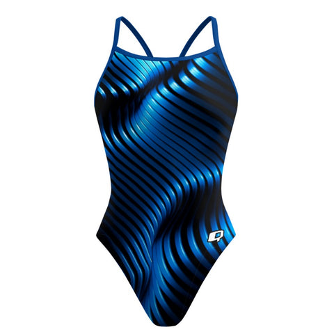 Twisting Blue - Skinny Strap