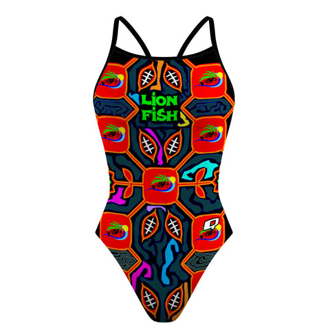 Lion Fish Black Kaleidoscope - Skinny Strap