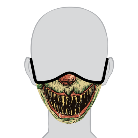 Q Face Mask Clown from Outer Space