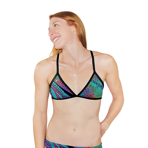 Dragonfly Wings Tieback Top - Q Swimwear