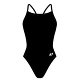 Solid Black - Skinny Strap Swimsuit