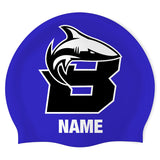 Burlington Bullshaks NAMES - Swimoutlet PO22998075 (ROY/2) - Custom Silicon Swimcap