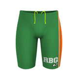 RBG stripe with RBG front left text - Jammer Swimsuit