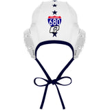 D2 WHITE - #'s NOT OUTLINED - Water Polo Cap