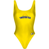 Twisted TEA Single Logo - High Hip One Piece Swimsuit