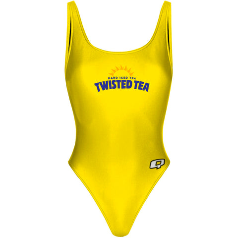 Twisted TEA Single Logo - High Hip One Piece Swimsuit