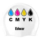 CMYK - Silicone Swimming Cap - PERSONALIZED