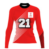 ASBAVOL Infantil Manga Lineas - Women's Surf UPF50+ Long Sleeve Rash Guard