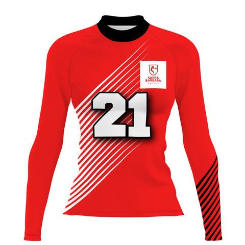 ASBAVOL Infantil Manga Lineas - Women's Surf UPF50+ Long Sleeve Rash Guard