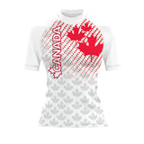 Canada UWH White FV - Women's Surf UPF50+ Short Sleeve Rash Guard