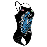 Carolina Blue Waves SC FV - Skinny Strap Swimsuit