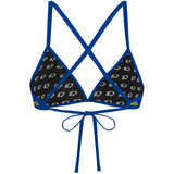 Twisted Blue - Tieback Bikini Top