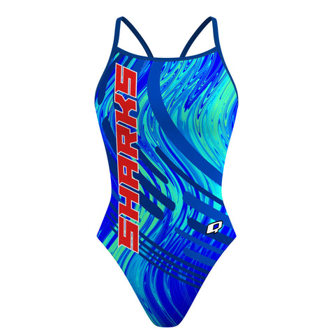 Cypresswood Sharks FV - Skinny Strap Swimsuit