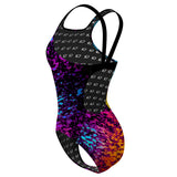 Retro Splash Classic Strap Swimsuit