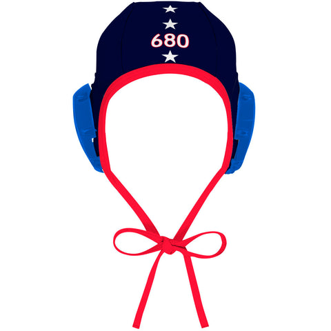 D2 NAVY - #'s NOT OUTLINED - Water Polo Cap