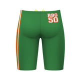 RBG stripe with RBG front left text - Jammer Swimsuit