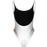 Becca 2 brown blue - High Hip One Piece Swimsuit