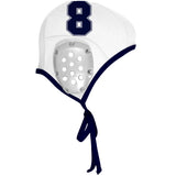 D1 WHITE - MASTER DESIGN - #'s Outlined - Water Polo Cap