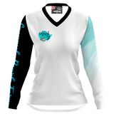 wavy bicolor sleeve - Women MTB Long Sleeve Jersey