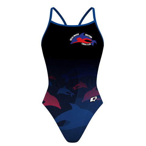 Brentwood Dolphin Swim Club_ Swimoutlet - Skinny Strap Swimsuit