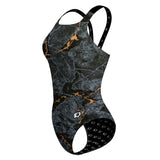Classic black/gray/orange marble - Classic Strap Swimsuit