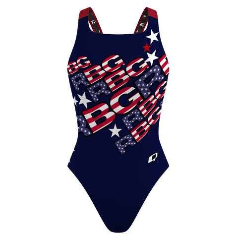 RBG24 stripes2 CLASSIC - Classic Strap Swimsuit