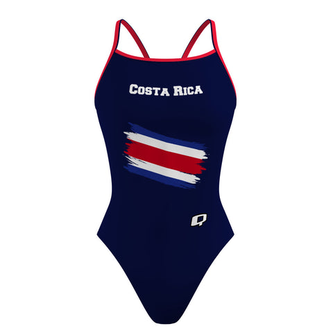 Costa Rica Flag - Alondra Sunback - Sunback Tank Swimsuit