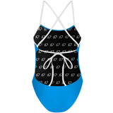 Liz blue - Tieback One Piece Swimsuit