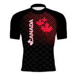 Canada UWH Black FV - Men's Surf UPF50+ Short Sleeve Rash Guard