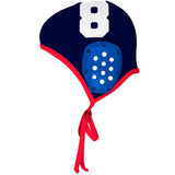 D2 NAVY - #'s NOT OUTLINED - Water Polo Cap